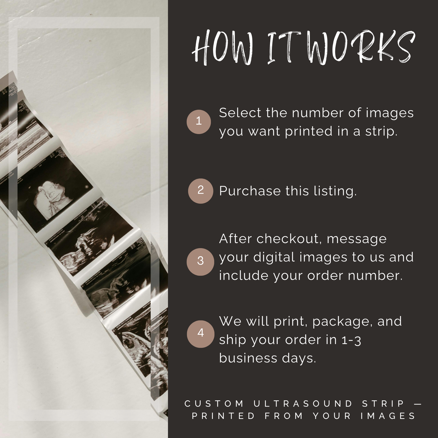 Traditional Ultrasound Print - Upload your Images